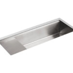 Fregadero de cocina de 45" de un pozo con estación de trabajo y montaje bajo encimera