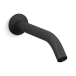 Surtidor de tina a pared negro mate