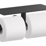 Soporte doble para papel higiénico cubierto