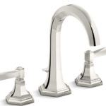 Grifería de lavamanos con surtidor alto y maneral tipo palanca