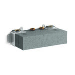 Válvula termostática mecánica empotrada de 3 salidas.