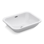 Lavamanos bajo encimera, rectángular con rebosadero